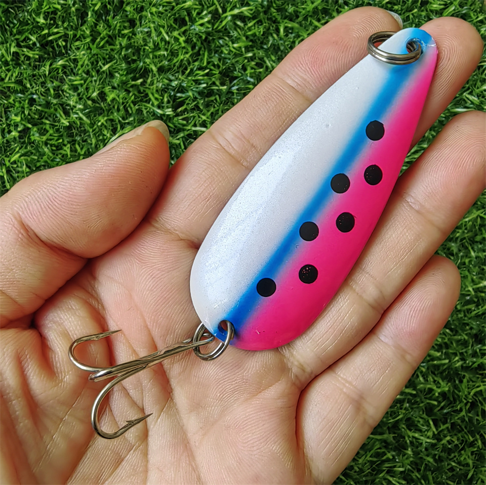 Fishing Hook Treble - 1ชิ้นเหยื่อสปินเนอร์แบบแข็ง27g 19G เหยื่อตกปลาเลื่อมเทียมตะขอตะขอเบ็ดตกปลาเทราต์หอกอุปกรณ์ตกปลา
