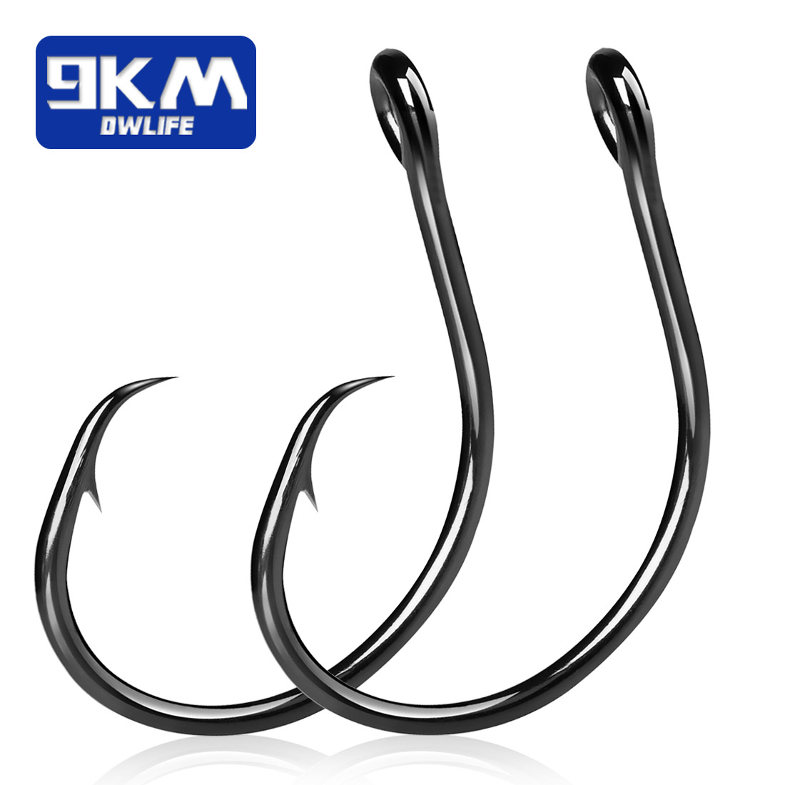 Fishing Hook Circle - 9KM ตะขอวงกลมแบบกว้าง 25-50 ชิ้น, ตะขอตกปลาแบบไม่เอียงสำหรับน้ำเค็ม เหมาะสำหรับปลาดุก