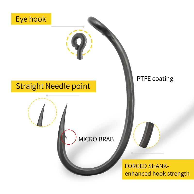 10pcs ปลาคาร์พตะขอตกปลาโค้งยาว - Fishing Hook Assortment บทวิจารณ์และราคา