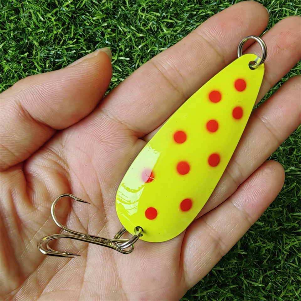 1ชิ้นเหยื่อสปินเนอร์แบบแข็ง27g - Fishing Hook Treble บทวิจารณ์และราคา