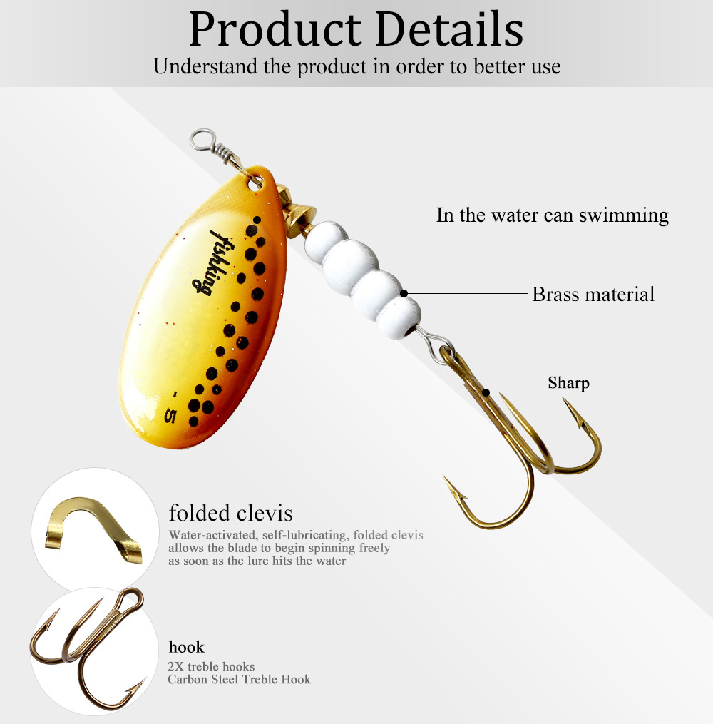 1pcs SPINNER เหยื่อ 3.9/4.6/7. - Fishing Hook Treble บทวิจารณ์และราคา