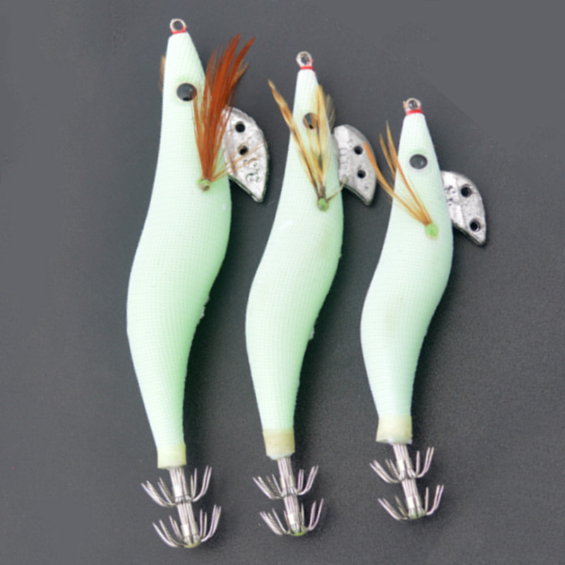 1PCS Luminous Squid Jigs สีขาว - Fishing Hook Size บทวิจารณ์และราคา