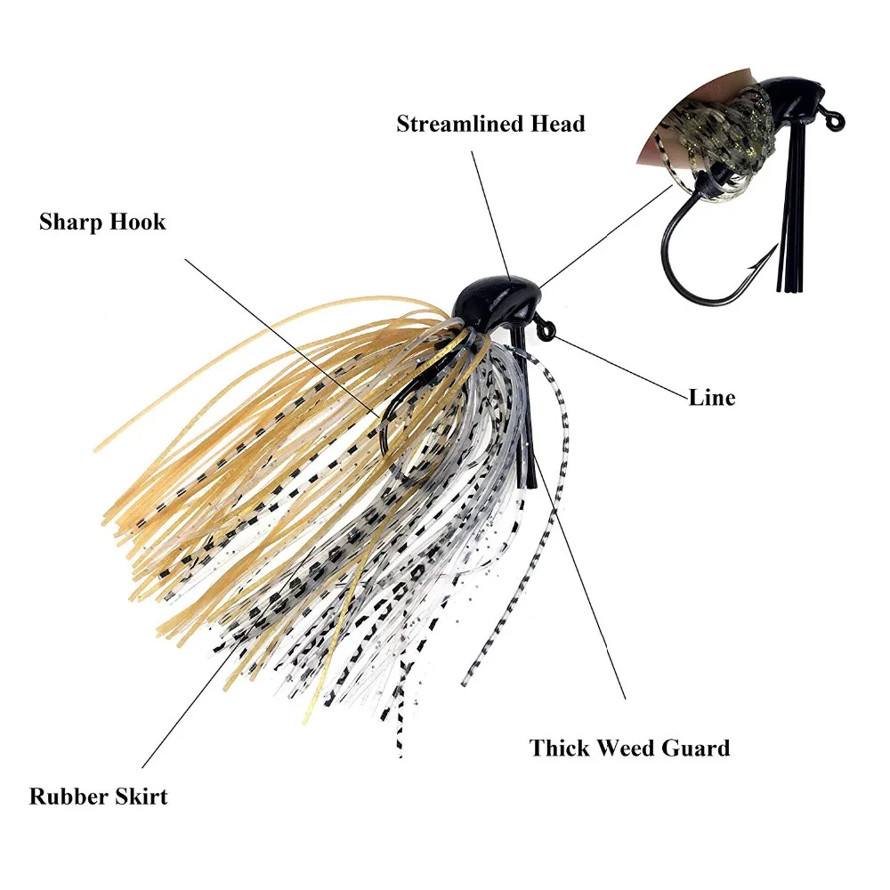 10pcs 7g 10g 14g Weedless JIG  - Fishing Hook Weedless บทวิจารณ์และราคา