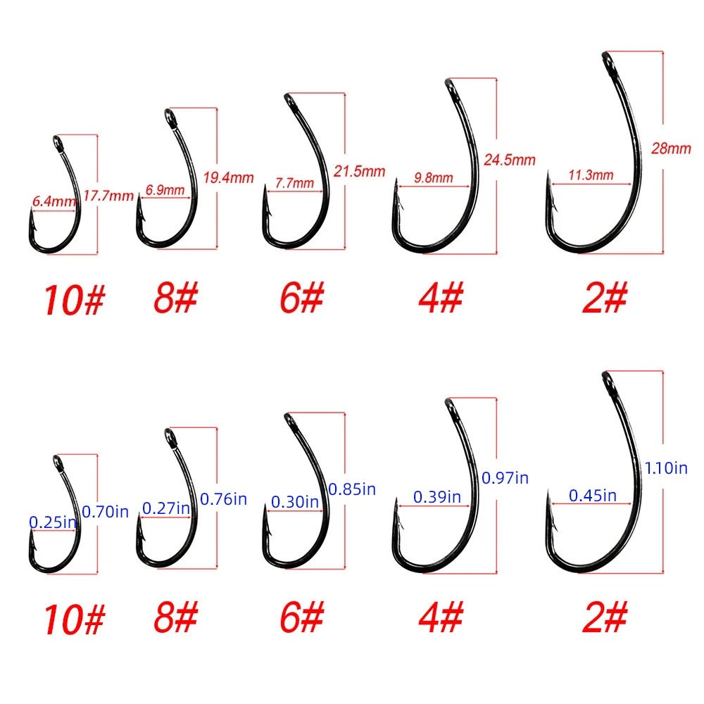 100 ชิ้นเคลือบคาร์บอนสูงสแตนเล - Fishing Hook Assortment บทวิจารณ์และราคา